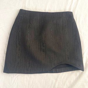ZARA Black Printed Asymmetric Hem Skirt